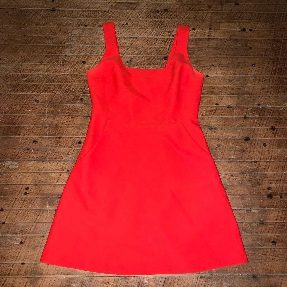 Lucy Paris cherry red square neck night out M mini dress